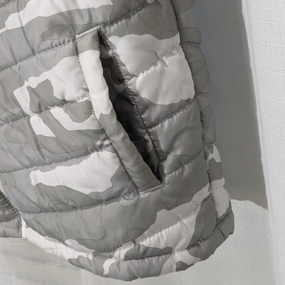 Mens Ecko Unltd Camo Quilted Zip-Up Hooded Jacket Size Small Gray - Picture 5 of 9